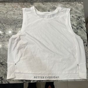 Lululemon white mesh cropped top